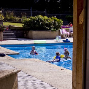 La piscine du Domaine de Keravel - salles de réception